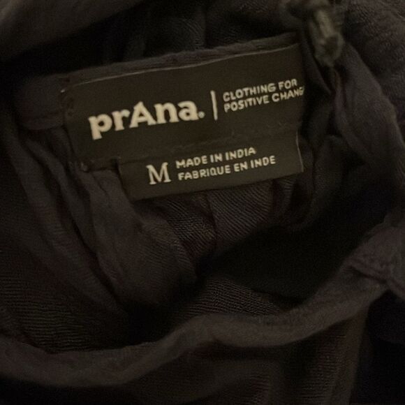 PrAna Fernie Wide Leg Jumpsuit sleeveless black gauze bohemian size‎ M NWT - Picture 9 of 15